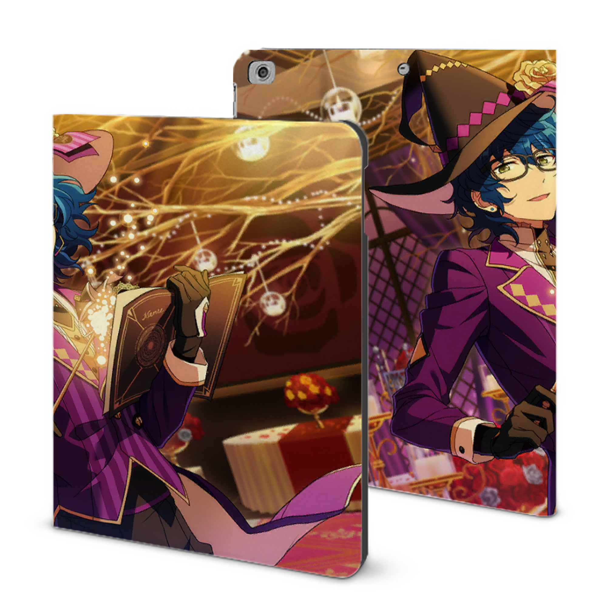 （画像用） あんさんぶるスターズ! Ensemble Stars IPad ケース ブック型 PUレザー TPU 耐衝撃 軽量 薄型 ペン収納なし 全面保護 IPad 各モデル対応